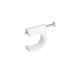 Grapa para cable coaxial 5 mm, color blanco, 20 piezas Surtek GRAC5