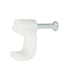 Grapa para cable dúplex 5 mm, color blanco, 20 piezas Surtek GRAD5