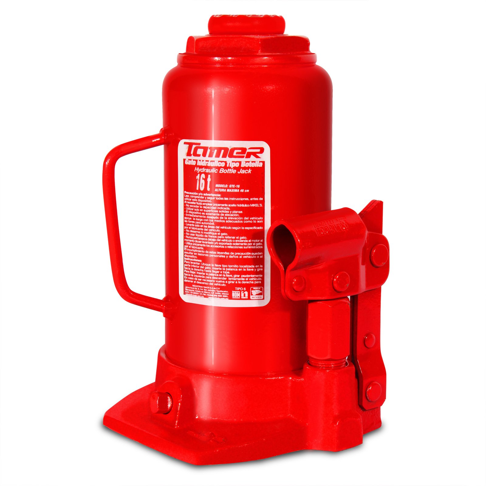 Gato hidráulico de botella con tornillo de extensión (16 ton) TAMER GTE-16