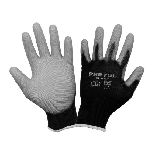 Guantes de nylon recubiertos de poliuretano, CH, protección ligera para trabajos precisos, PRETUL clave 20029