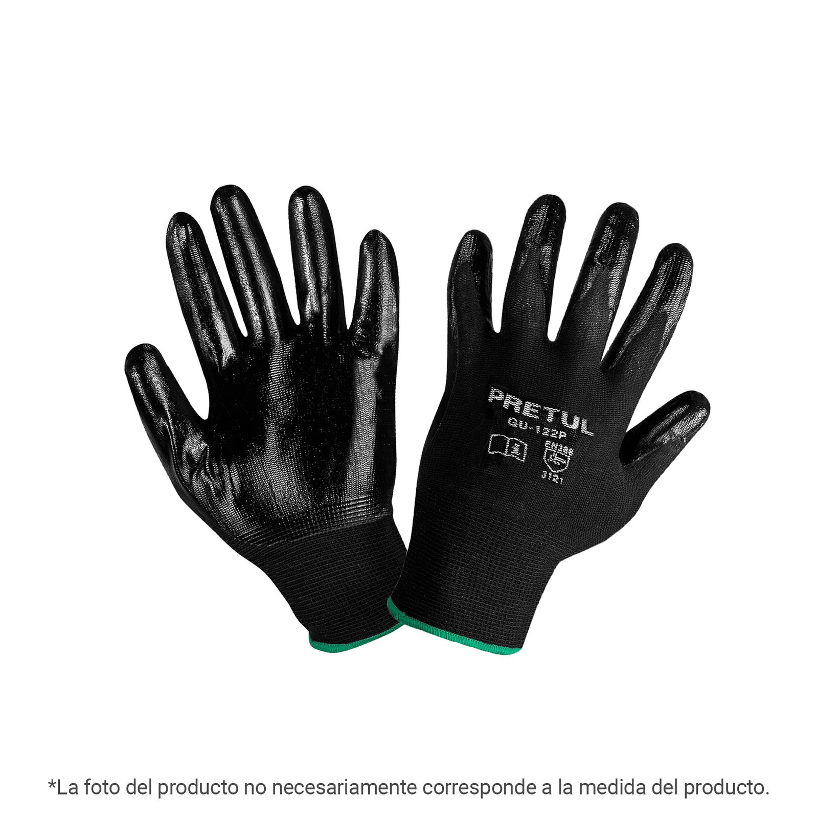 Guantes de nylon recubiertos de nitrilo, XCH, alta resistencia para trabajos detallados, Pretul clave 29928