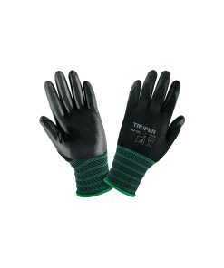 Guantes de nylon Truper Flexibles Talla M - Tecnología de inmersión controlada para ensamblaje que maximiza la destreza y comodidad durante uso prolongado (Clave 13294)