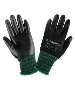 Guantes de nylon Truper Durables Talla G - Tecnología de nitrilo avanzado para industria que resiste aceites y grasas manteniendo el agarre perfecto (Clave 13295)