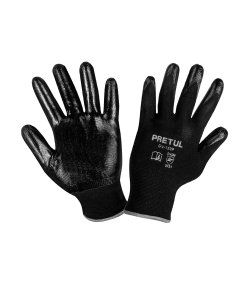 Guantes de nylon recubiertos de nitrilo, G, opción confiable para trabajos ligeros, PRETUL clave 20028