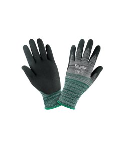Guantes de nylon Truper Profesional Talla M - Tecnología de nitrilo texturizado para manipulación de piezas que previene deslizamientos en condiciones secas y húmedas (Clave 17064)