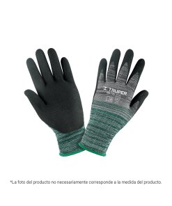 Guantes de nylon Truper Extra-Grandes Talla XG - Tecnología de recubrimiento texturizado para trabajos pesados que se adapta perfectamente a manos de mayor tamaño (Clave 103869)
