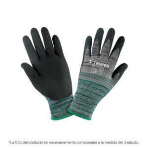 Guantes de nylon recubiertos de nitrilo arenoso, XG, TRUPER