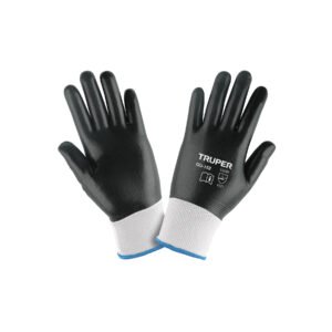 Guantes de poliéster recubiertos de nitrilo, M, TRUPER