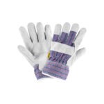 Guantes de carnaza y loneta, unitalla, PRETUL