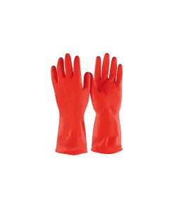 Guantes de látex para limpieza, rojos, G, diseño resistente y cómodo para uso prolongado, Pretul clave 29949