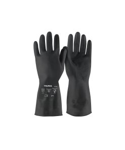 Guantes de látex Truper Flexibles Talla M - Tecnología ergonómica para aplicaciones de pintura que reduce la fatiga durante jornadas prolongadas (Clave 14266)