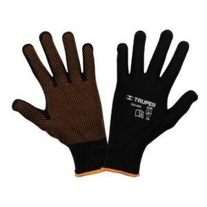 Guantes de poliéster con puntos de PVC en palma, G, TRUPER