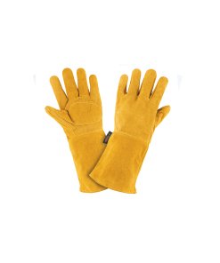 Guantes Truper de Carnaza Largos Unitalla - Tecnología de Cobertura Extendida para Soldadura que Protege el Antebrazo de Chispas y Salpicaduras (Clave 14242)
