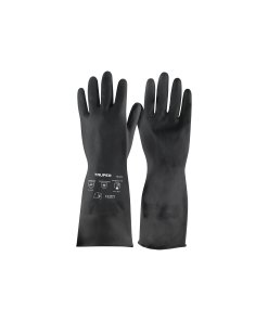 Guantes de neopreno Truper Seguros Talla M - Tecnología de doble inmersión para laboratorios que ofrece protección prolongada contra sustancias peligrosas (Clave 14270)