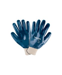 Guantes Truper de Algodón - Tecnología de Recubrimiento de Nitrilo con Puño Tejido para Aplicaciones Industriales que Resiste Aceites y Químicos (Clave 15244)