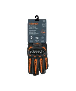 Guante Truper con Protección para Motociclista CH - Tecnología de Impacto Absorbente para Conducción que Minimiza Lesiones en Caso de Accidentes (Clave 103873)