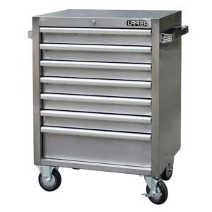 Gabinete acero inoxidable móvil 7 gavetas 27" serie H Urrea H27M7S