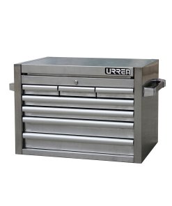 Gabinete acero inoxidable superior 7 gavetas 27" serie H Urrea H27S7S