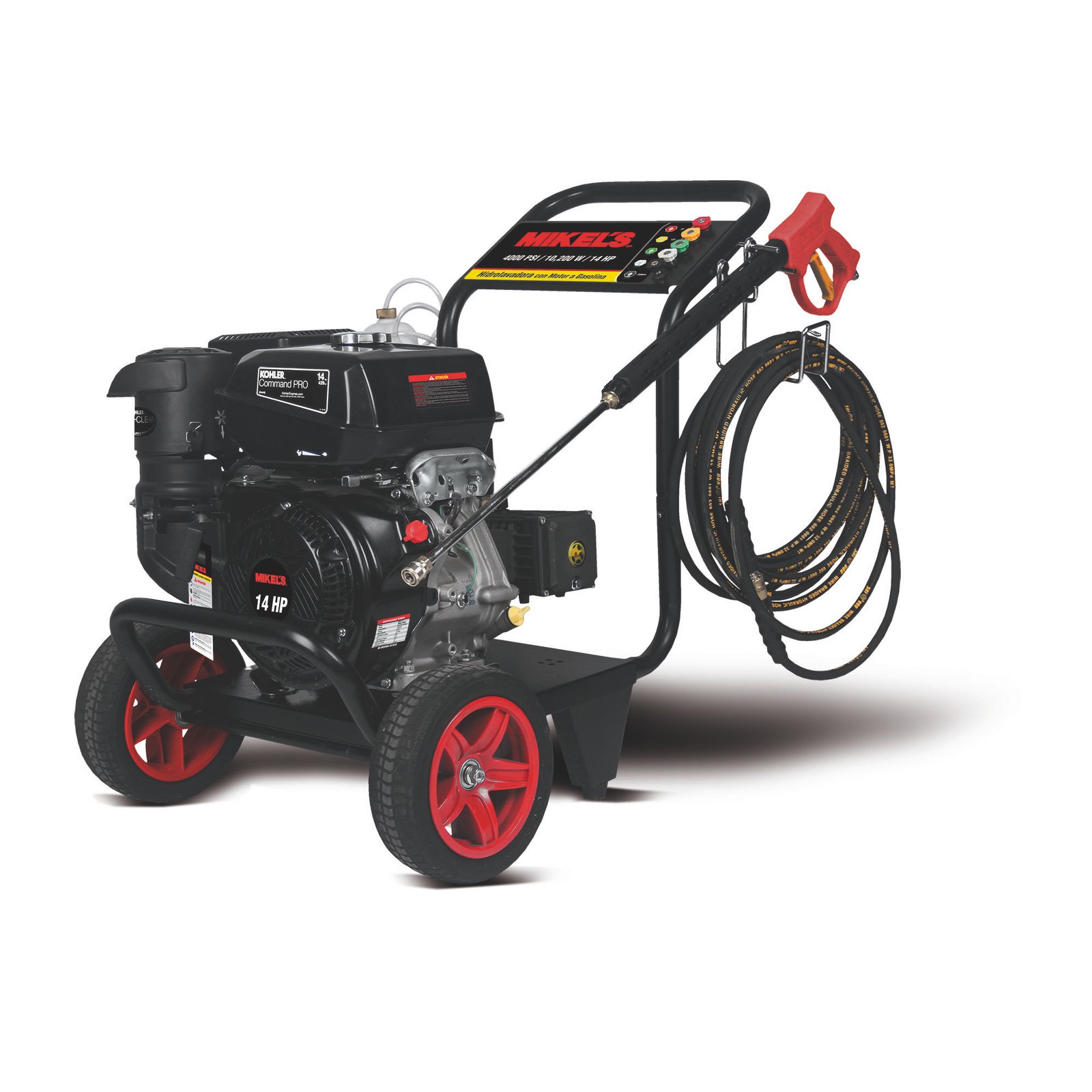 Hidrolavadora de alta presión a gasolina motor 4 tiempos (Kohler ®) (4,000 PSI / 14 HP) MIKELS HAG-4000