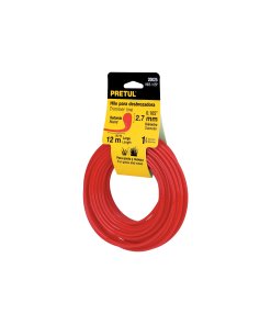 Hilo Redondo para Desbrozadora, 2.7mm x 12m, Tarjeta, Ideal para Cortes Pesados, Pretul Clave 20025