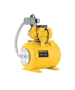 Equipo Hidroneumático 24L con Bomba Periférica de 1/2 HP, Resistencia Mejorada para Uso Profesional, Pretul Clave 20183