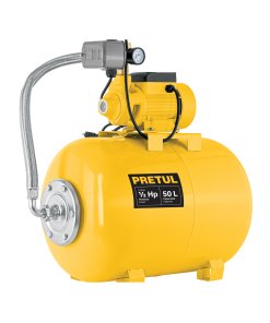 Equipo Hidroneumático 50L con Bomba Periférica de 1/2 HP, Alta Capacidad y Durabilidad, Pretul Clave 20184