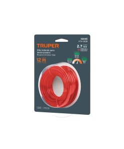 Hilo Redondo Truper para Desbrozadora 2.7mm x 12m - Tecnología en Tarjeta para Uso Doméstico que Simplifica el Almacenamiento y Acceso Rápido (Clave 16945)