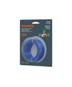 Hilo Truper Profesional Redondo 1.6mm x 15m - Tecnología de Corte para Desbrozadora en Tarjeta para Trabajo Fino que Proporciona Acabados Precisos (Clave 16942)