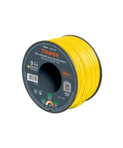 Hilo Redondo Truper para Desbrozadora 3mm x 168m - Tecnología de Carrete para Maleza Densa que Resiste Condiciones de Trabajo Extremas (Clave 17645)