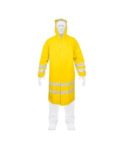 Gabardina Impermeable Truper Doble Capa con Reflejante G - Tecnología de Visibilidad Nocturna para Construcción en Exteriores que Combina Protección Contra Lluvia y Alta Visibilidad en Condiciones de Baja Luz (Clave 17723)
