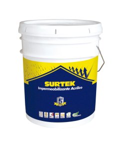 Cubeta de impermeabilizante 19 Lt color rojo óxido con protección de 5 años Surtek IMT5