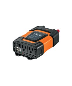Inversor de corriente Truper Versátil 200W - Tecnología de conversión DC-AC con puertos USB para viajes que permite usar electrodomésticos pequeños en cualquier lugar (Clave 10448)