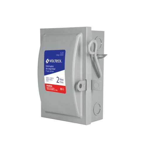 Interruptor Volteck de Seguridad 2 Polos 30A - Protección para Equipos Sensibles que Previene Daños (Clave 46020)