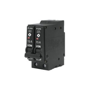 Interruptor de 2 polos 15A, enchufable, a granel, VOLTECK