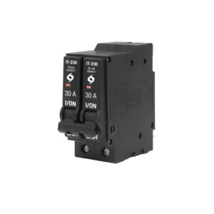 Interruptor de 2 polos 30A, enchufable, a granel, VOLTECK