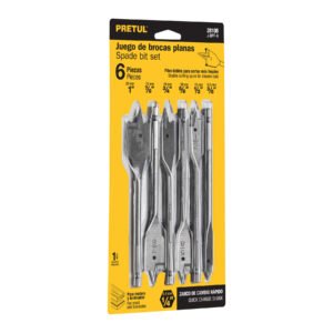 Juego de brocas planas de manita, 6 piezas, PRETUL