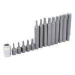 Juego de puntas torx cortas y largas hexágono de 3/8" con adaptador, 15 piezas Urrea J230