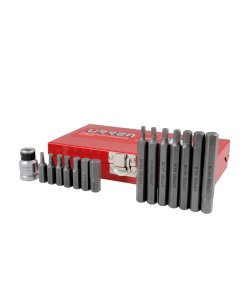 Juego de puntas hexagonales hexágono de 3/8" en pulgadas, con adaptador, 15 piezas Urrea J2415