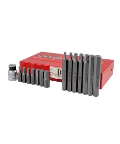 Juego de puntas hexagonales hexágono de 3/8" métricas, con adaptador, 15 piezas Urrea J2415M