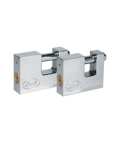 Juego de candados para cortina 80 mm, cromo satinado, llave estándar, 2 piezas Lock J2CC
