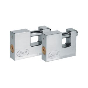 Juego de candados para cortina 80 mm, cromo satinado, llave estándar, 2 piezas Lock J2CC