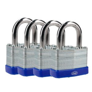 Juego de candados laminados 40 mm, llave estándar, 4 piezas Lock J4CLA