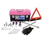 Juego combinado de herramienta automotriz con caja plástica rosa, 11 piezas Surtek JA11P