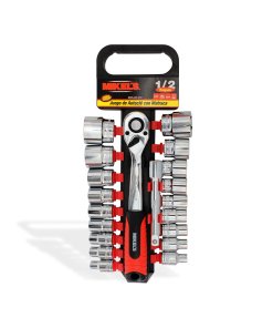 Juego de dados con matraca 1/2” (20 pzas) MIKELS JAC-1219