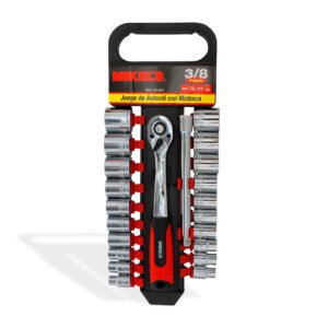 Juego de dados con matraca 3/8” (22 pzas) MIKELS JAC-3821