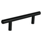 Jaladera de acero, 96mm, línea Cilindro, negro, HERMEX