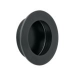Jaladera de embutir circular No. 4 acabado negro