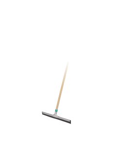 Jalador con base de lámina de 40 cm, con bastón de madera, ideal para limpieza de pisos, KLINTEK, clave 57018.