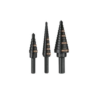 Juego de 3 brocas escalonadas de óxido negro, TRUPER