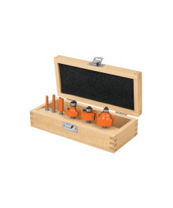 Juego de 6 brocas Truper Router Set - Tecnología de corte preciso para carpintería que crea diferentes perfiles decorativos en trabajos de ebanistería (Clave 11359)